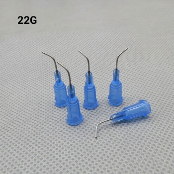 100 Pcs Stainless Steel Bent Needle Dispensing Needles with Blunt Tip (18G, 19G, 20G, 22G, 23G, 25G)