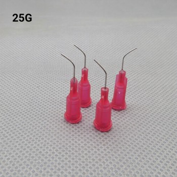 100 Pcs Stainless Steel Bent Needle Dispensing Needles with Blunt Tip (18G, 19G, 20G, 22G, 23G, 25G)