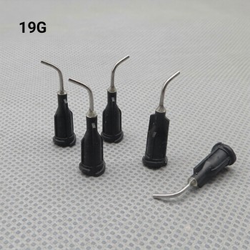 100 Pcs Stainless Steel Bent Needle Dispensing Needles with Blunt Tip (18G, 19G, 20G, 22G, 23G, 25G)