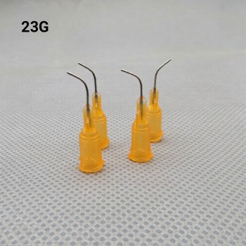 100 Pcs Stainless Steel Bent Needle Dispensing Needles with Blunt Tip (18G, 19G, 20G, 22G, 23G, 25G)