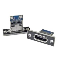 USB Type-C 2Pin 4Pin Female Connector Jack Data & Charging Port Electrical Charging Base with Fixing Plate