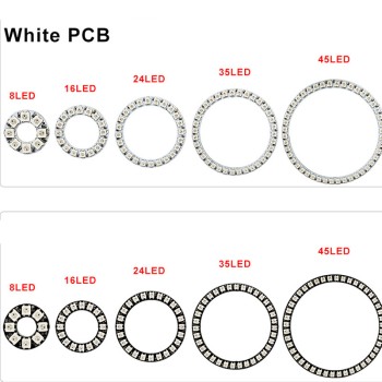 RGB LED Ring Light 5V WS2812B with Built-in IC for Decorative Multicolor Light