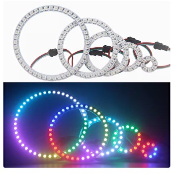 RGB LED Ring Light 5V WS2812B with Built-in IC for Decorative Multicolor Light