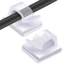 1000 Pcs 14x14mm Transparent Self-Adhesive Clip for Fixing Cables