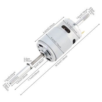 10 PCS Dual Long Shaft 775 DC Motor