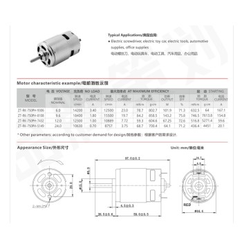 10 PCS Dual Long Shaft 775 DC Motor