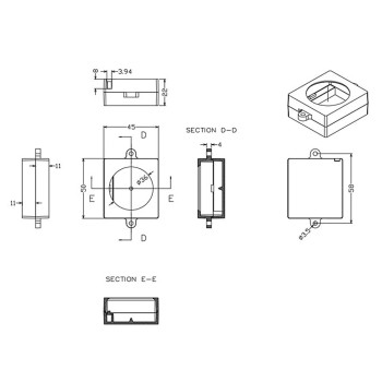 5W 8ohms 40x40mm Full Range Small Speaker