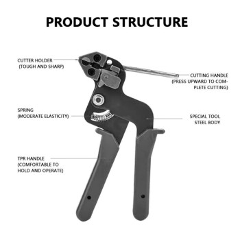 Cable Ties Plier for Stainless Steel Tie Self-Locking Fastening Strap
