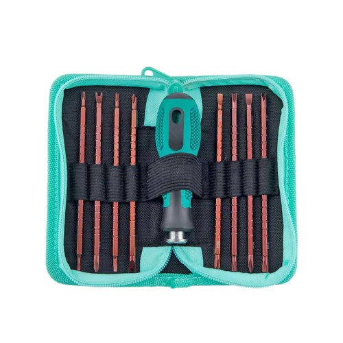 17-in-1 Magnetic Double-Ended Screwdriver Set with Storage Bag