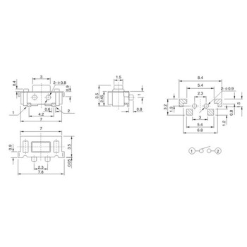 10 PCS SMD Tactile Micro Switch