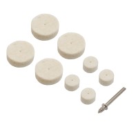 8-PCS Wool Polishing Pad Set with Connecting Rod