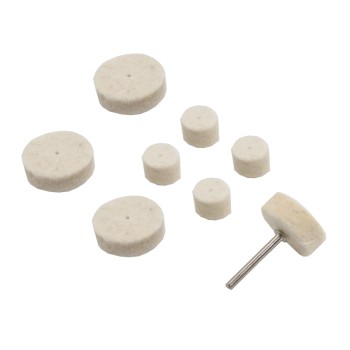 8-PCS Wool Polishing Pad Set with Connecting Rod