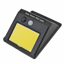 Warm Yellow Wall-mounted Solar Light with Motion Sensor
