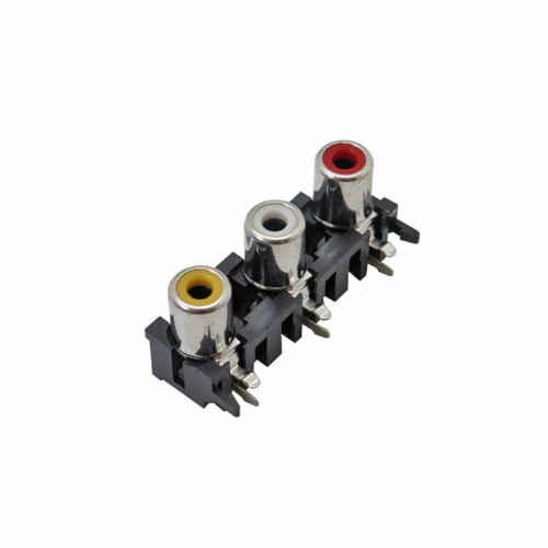 Triple RCA female socket