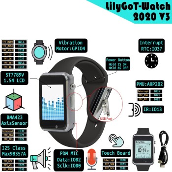 TTGO T-Watch 2020 V3 Touchscreen Smartwatch
