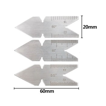 60 and 55 Degree Fishtail Thread Gauge Center (Set of Three)