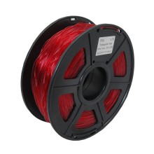 Flexible TPU Filament, 1kg, Transparent Red, 1.75mm