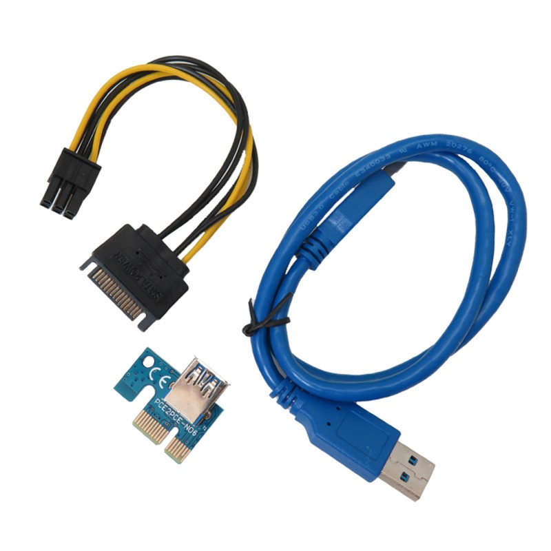 PCI-E Riser Graphics Card 1X to 16X Riser version 006C graphics card ...
