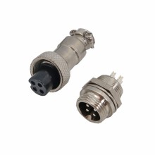 4 Pin GX12 Metal Military Connector Shielded Head