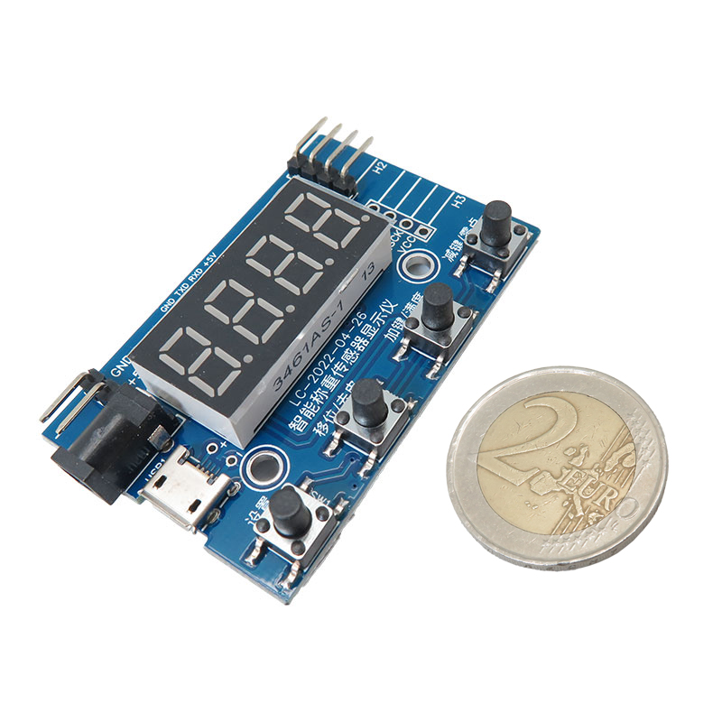 HX711 load cell display module with 24-bit resolution