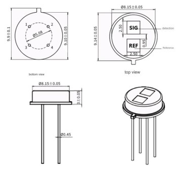 MTS2SENS Dual Channel Thermopile Infrared CO2 Detection Sensor