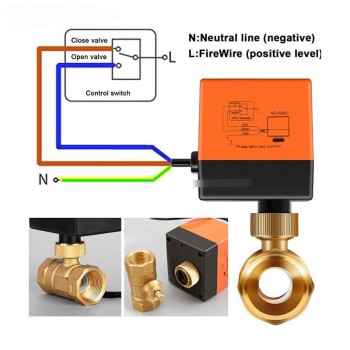 12V DN15 Two-way Three-Wired Solenoid Valve