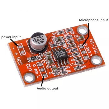 NE5532 Stereo Dynamic Microphone Pre-amplifier Module