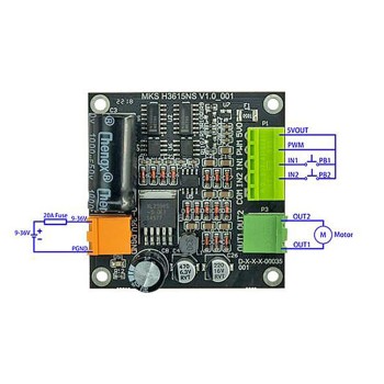 H3615NS Single Channel DC Motor Driver Board