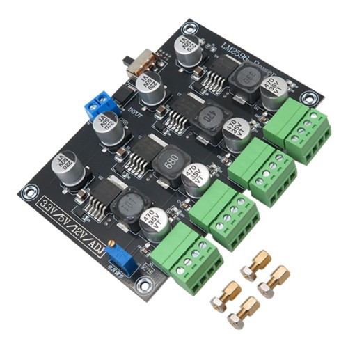 Multi-channel buck switching regulator module with adjustable DC-DC output