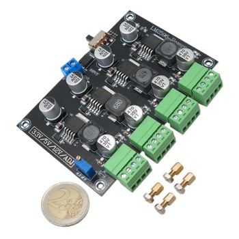 Multi-channel buck switching regulator module with adjustable DC-DC output