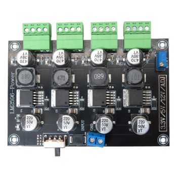 Multi-channel buck switching regulator module with adjustable DC-DC output