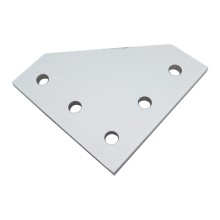 5 Holes 2020 L Shape Aluminum Bracket Right Angle Connector
