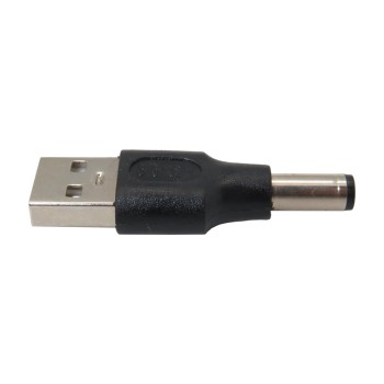 USB male to 5.5x2.1 DC male converter jack