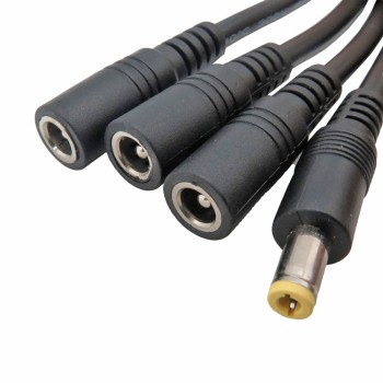 DC5.5*2.5mm DC Power Cable One Male to Three Female