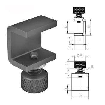 Adjustable 3D printer glass holder clamp
