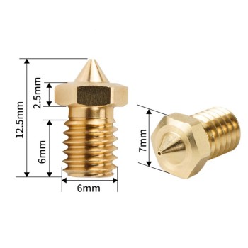 1.0mm Brass Hotend Nozzle for 3D Printer