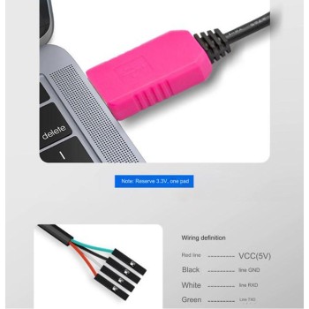 USB to TTL four-wire serial converter cable with CH343G chip