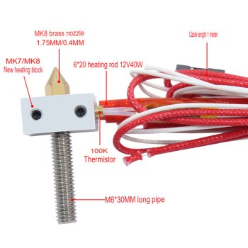 MK8 Extruder hotend kit