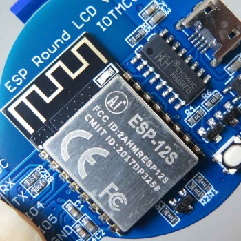 ESP8266-12S Module with Round Color TFT Display GC9A01 Driver