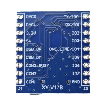 XY-V17B UART MP3 Voice Module &ndash; DY1900A, microSD/TF, 24-bit DAC