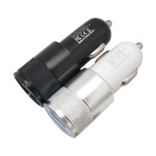 1A Dual USB Aluminum Alloy Car Charger