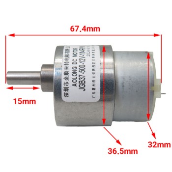 ASLONG JGB37-520 12V DC Worm Gear Motor