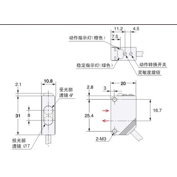E3Z-D62 Infrared Distance Measuring Sensor [12V-24V] [10cm-100cm]