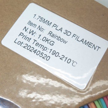 Rainbow PLA 3D Printer Filament – 1Kg, 1.75mm