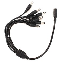 1 Female to 8 Male 5.5x2.1 DC Power Plug Converter Cable [40cm]