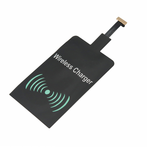5V Qi inductive charger receiver with micro USB connection (negative direction)
