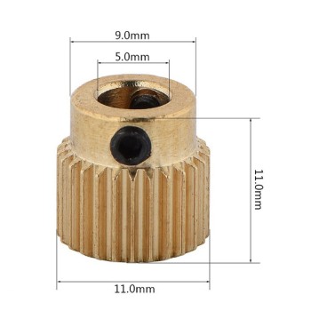 3D Printer Extruder Drive Gear