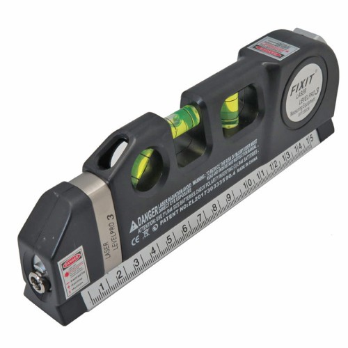 Fixit Laser Level Pro 3 4-in-1 Multifunction Measuring Tool with Laser, Tape Measure, Ruler and Bubble Level