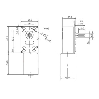 JGY-370 DC Gear Motor [12V] [160rpm]
