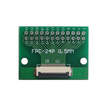 FPC 24-Pin Adapter Board with 0.5mm Pitch and ZIF Connector